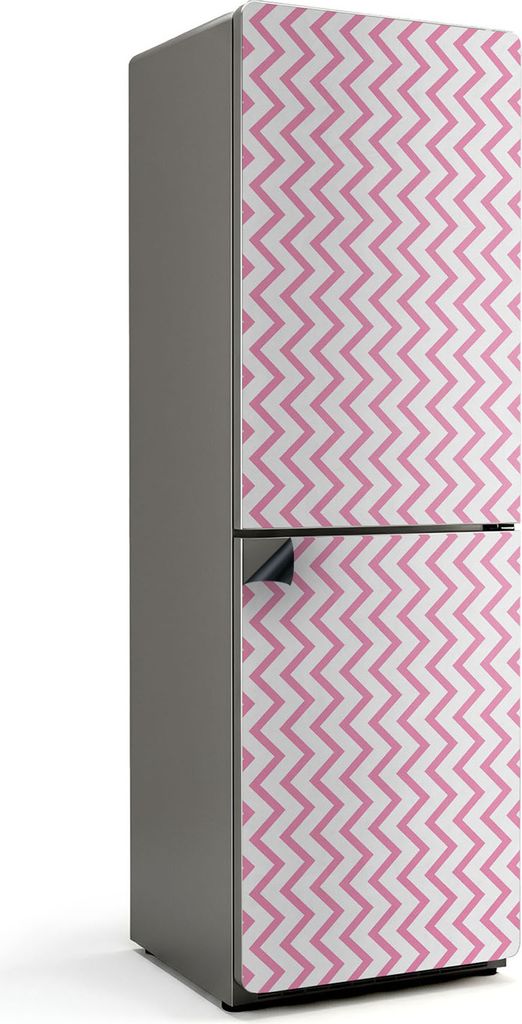 Zickzack-Streifenmuster – Magnetische Kühlschrank Abdeckung – Dekorfolie magnetisch Küche – Kühlschrank Magnet Deko – selbstklebende Mag...
