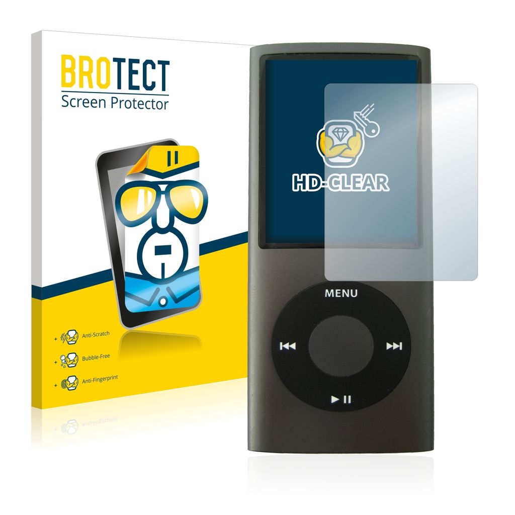 2x Für Apple iPod nano (4. Gen.) Schutzfolie BROTECT Displayschutz Display Schutz Folie Klar Transparent