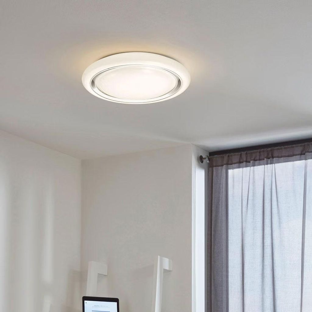 Eglo LED Wandleuchte Deckenlampe Capasso Weiß Chrom Ø34cm Image du produit 