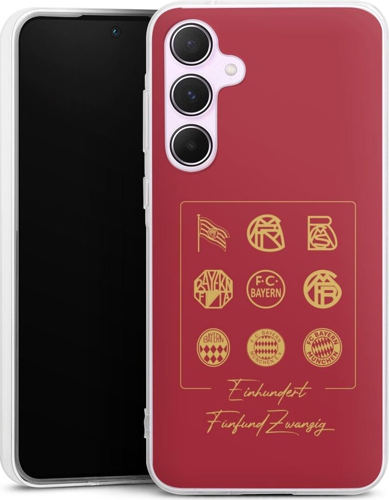 DeinDesign Handyhülle für Samsung Galaxy A55 5G Silikon Hülle Case Smartphone Schutzhülle FC Bayern München Fanartikel FCB 125 Jahre