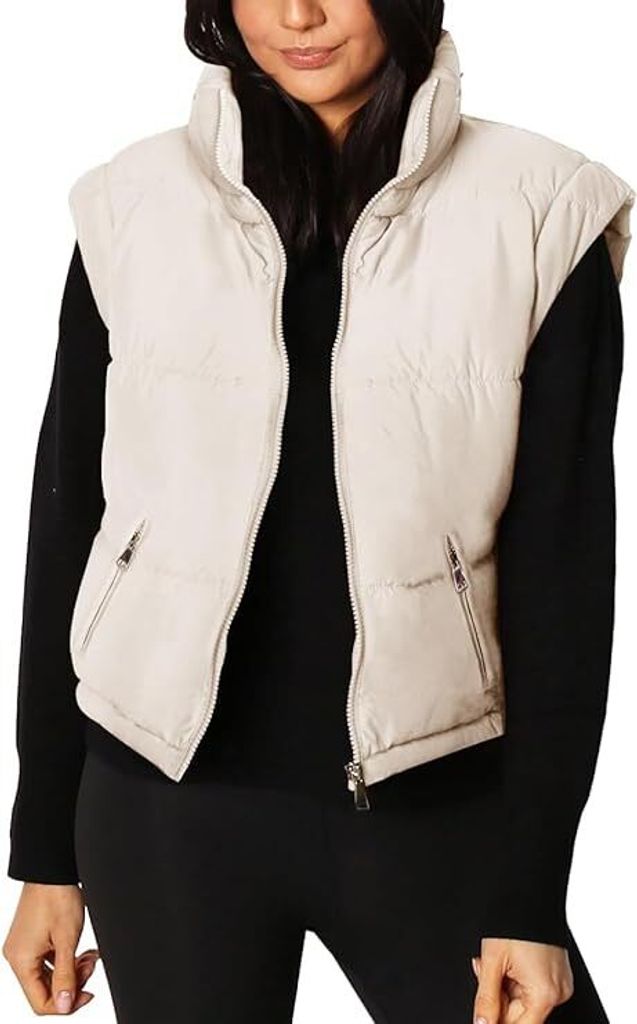 Cicy Bell Damen Daunenjacke mit abnehmbaren Ärmeln, Weiß, Produktbild 