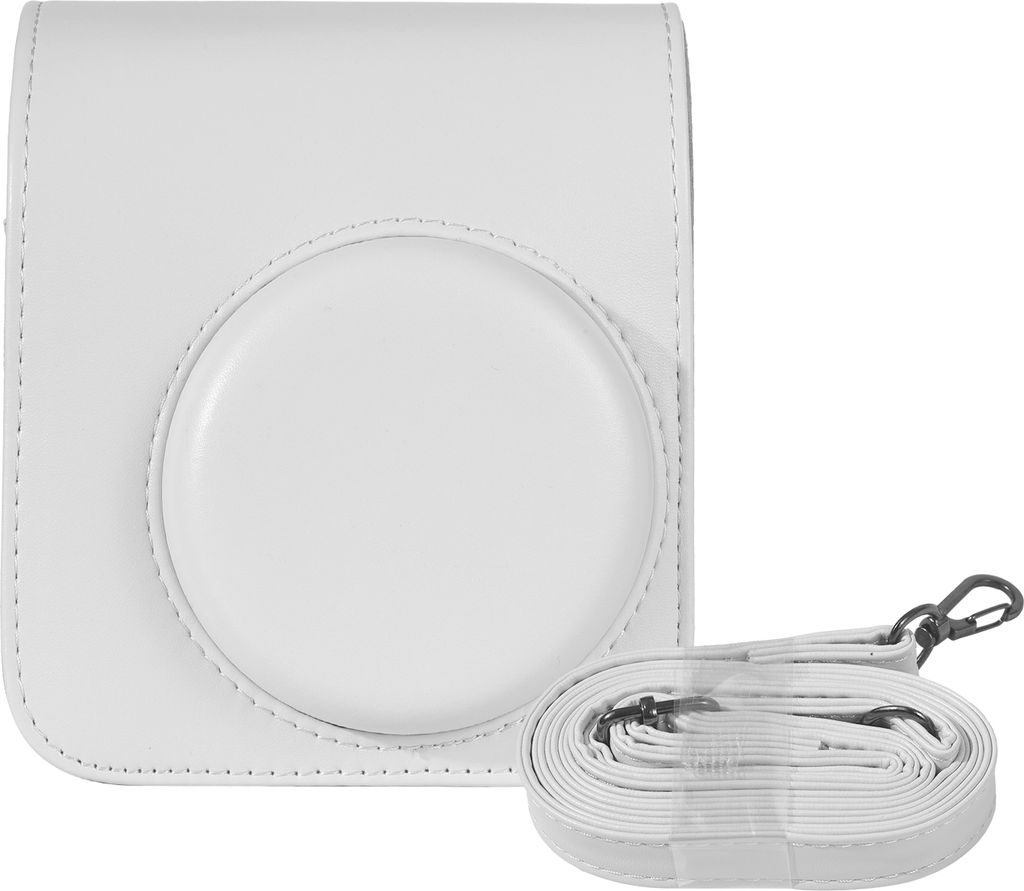 Sofortbildkamera-Schutzhuelle, Kunstleder, Kamera-Aufbewahrungstasche mit abnehmbarem, verstellbarem Schultergurt, Ersatz fuer Fujifilm instax mini 12