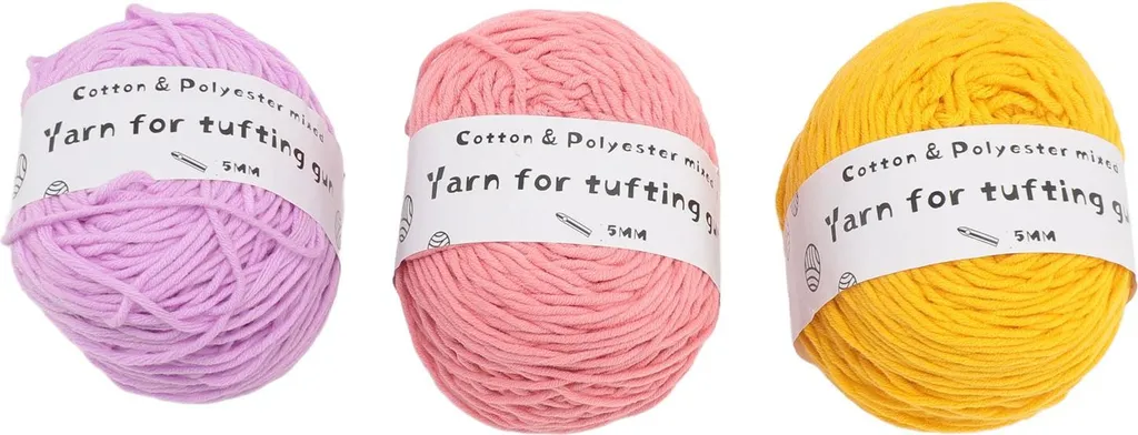 Coton à tufter doux 8 écheveaux - Fil résistant pour crochet créatif