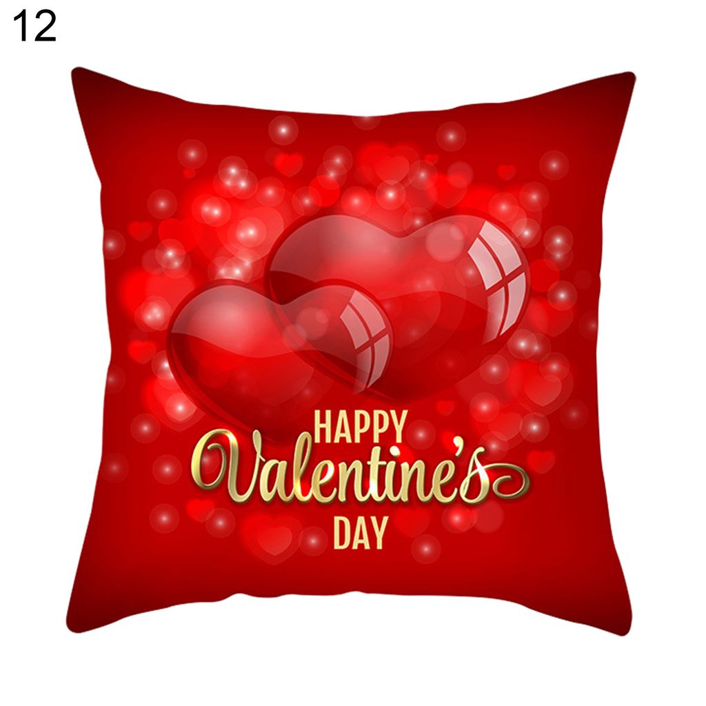 Valentines Love Drucken Kissenbezug Bettsofa Kissen Slip -Kissen -Deckung Wohnkultur-#12
