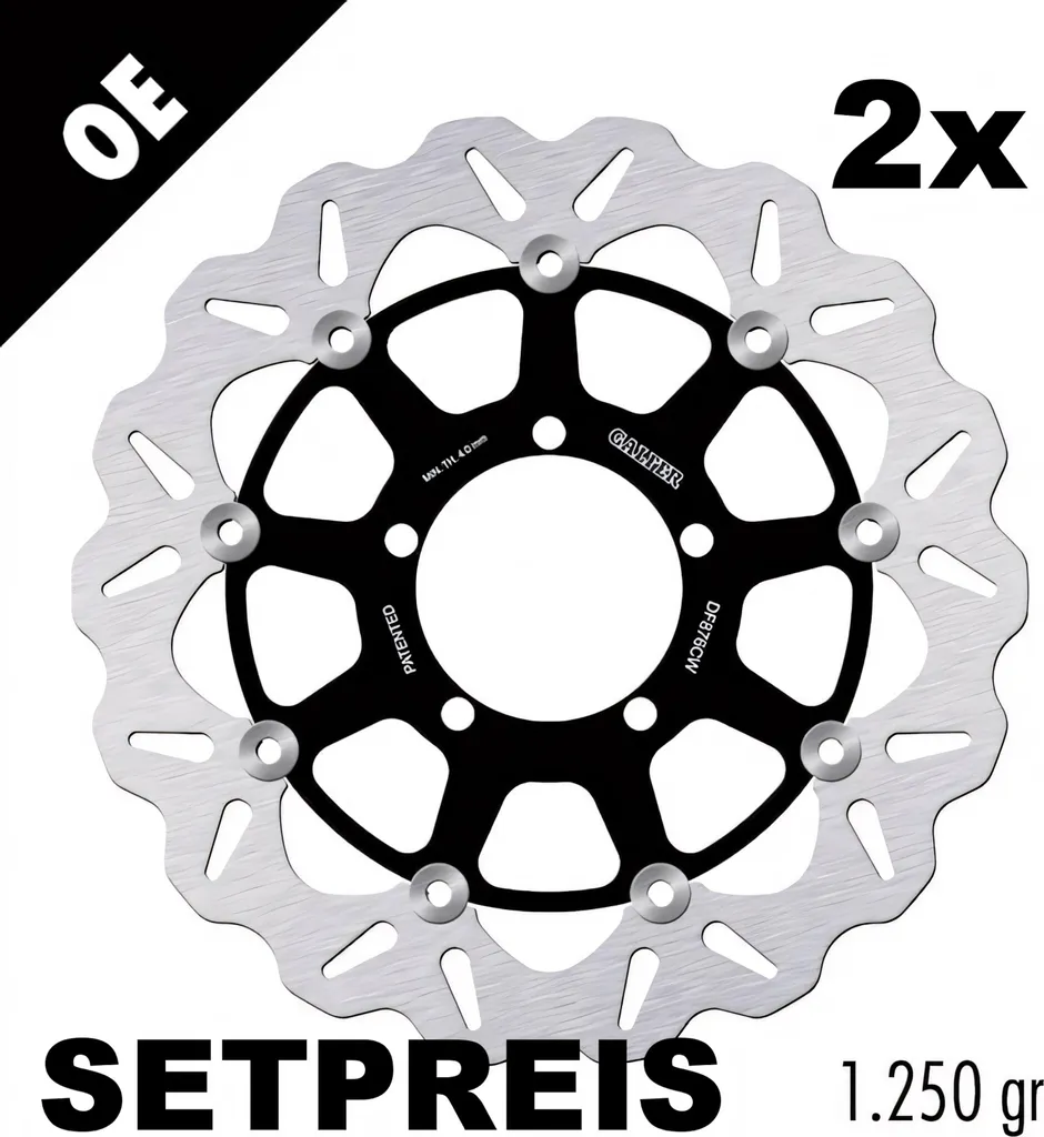 Disque de frein Galfer DF876CW WAVE flottant pour Triumph Daytona 675