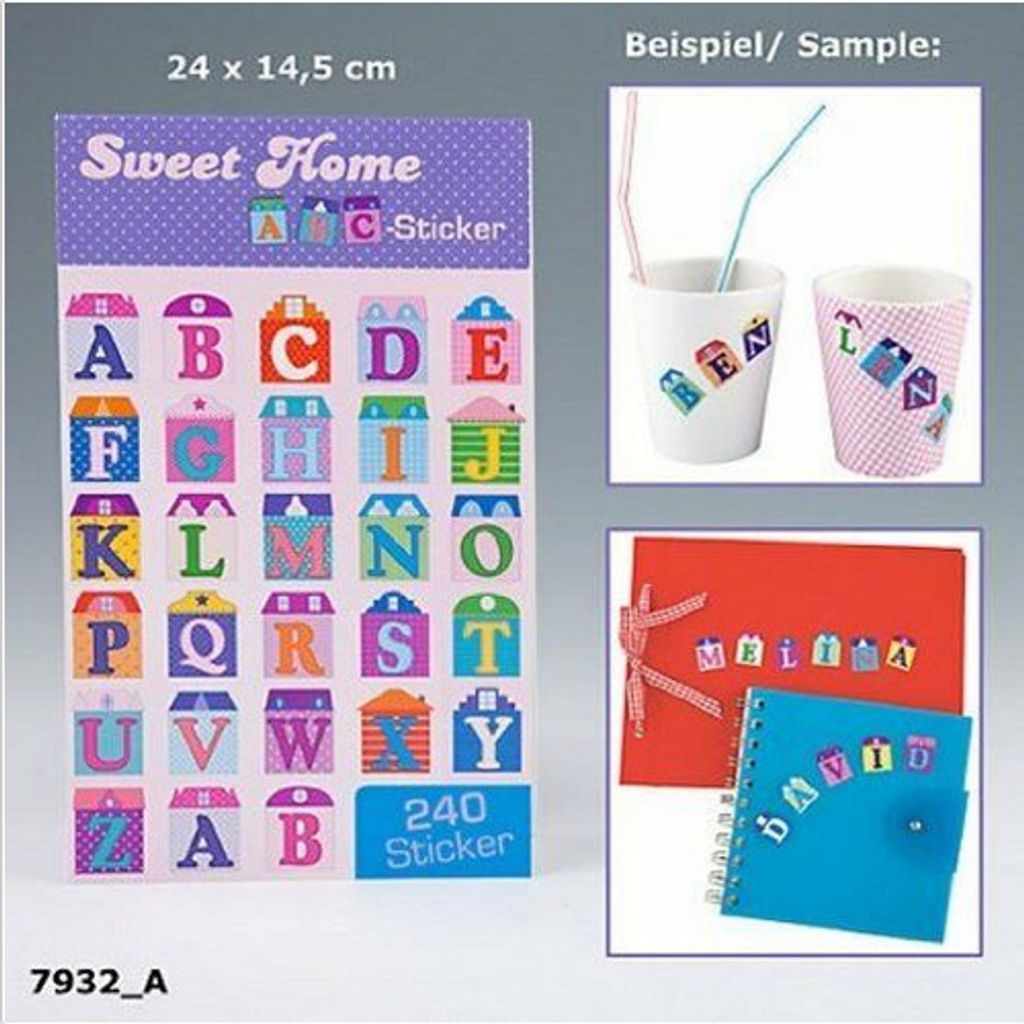 Sweet Home * 240 ABC Sticker * Gestaltung * Kreativ