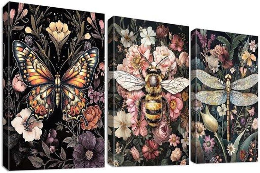 Abstracte Wandkunst - Canvasmalerei - Set aus 3 - 150 x 70 cm