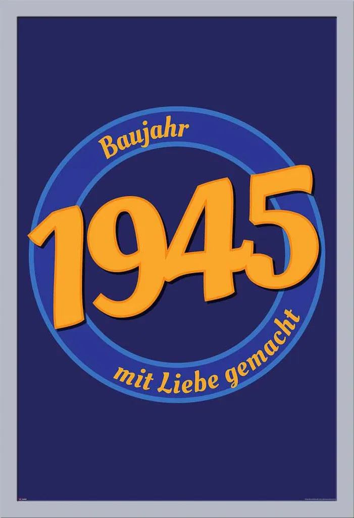 Poster 1945 Shinsuke® Argento - Cornice Maxi MDF e Acrilico Premium - 1