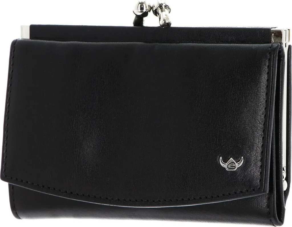 Petit Porte-monnaie French Purse Colorado Classic en Cuir Noir Souple