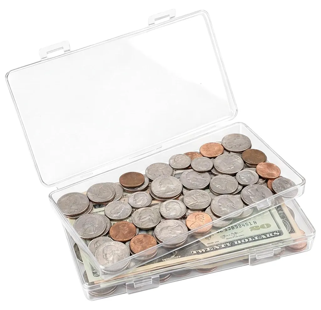 Lot de 2 mini boîtes de rangement avec couvercle pour perles et bijoux