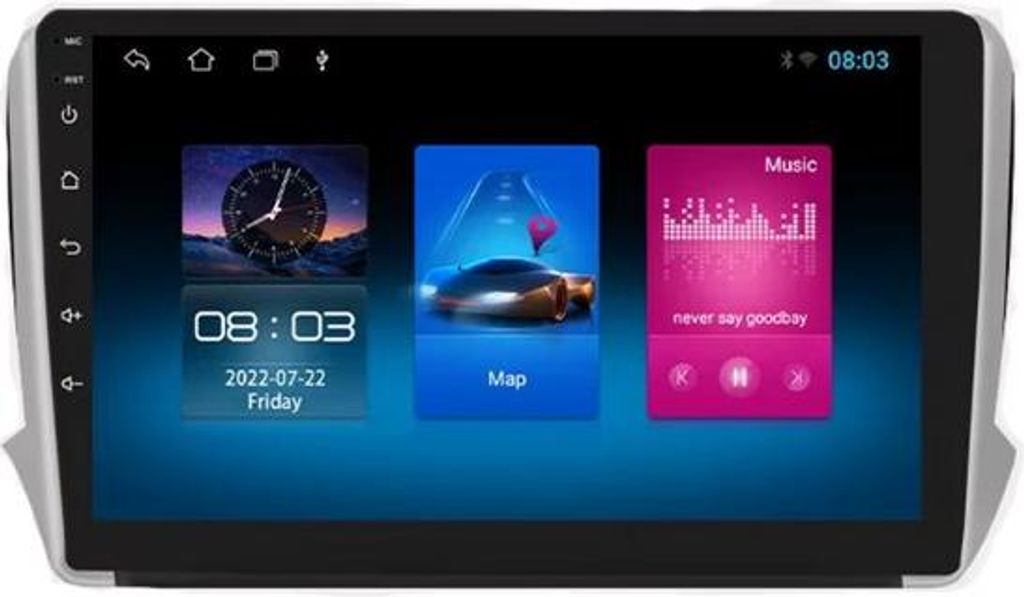 Autoradio mit Bluetooth und CarPlay für Peugeot 2008 & 208 (2014–2018) – Kompatibel mit Apple und Android – Stereoanlage – Navigationssyst...