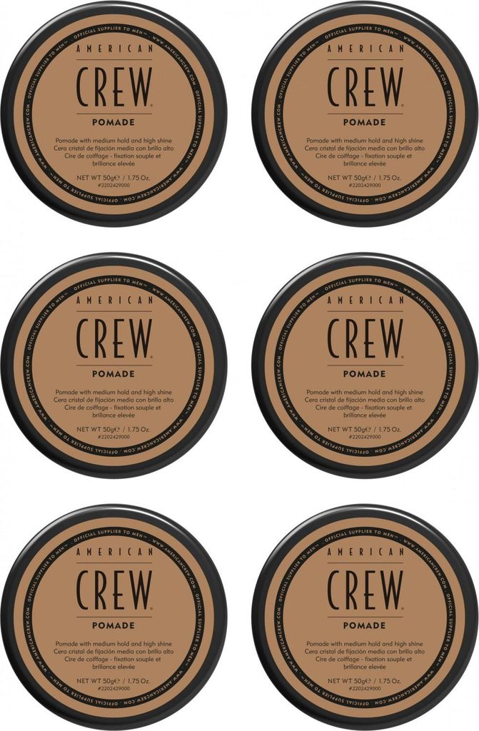 American Crew Pomade 6 x 50 g Haarwachs Haarstyling starker Halt Set