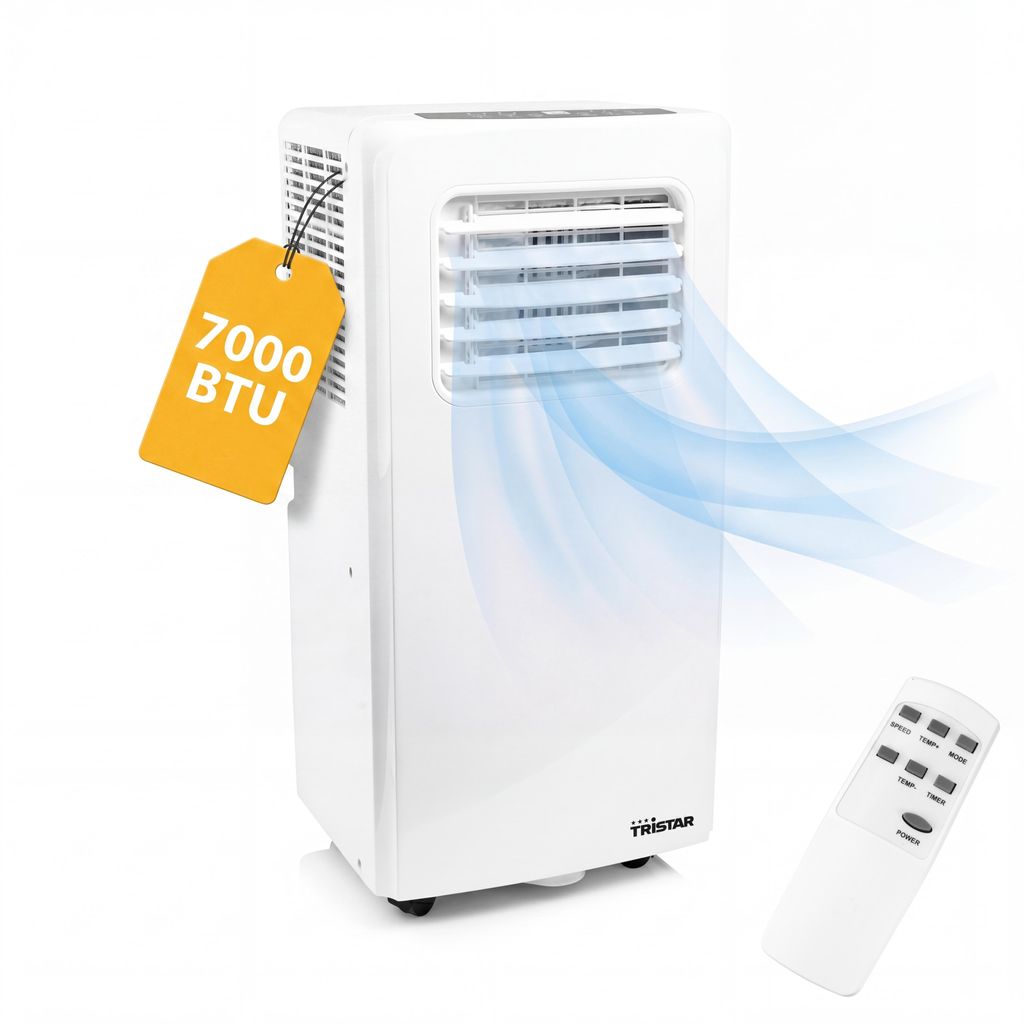 Mobiles Klimagerät - 7.000 BTU - 3-in-1 - Entfeuchtet, Produktbild 