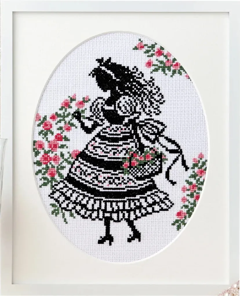 Point de Croix Olympus Panier de Fleurs : Kit Zen pour Broderie Facile