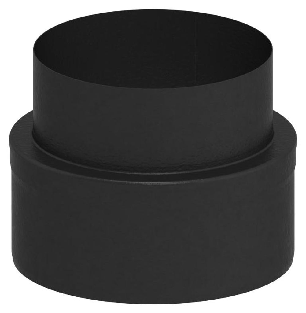 Jeremias Ofenrohr Übergang von Kaminofen - ISO-LINE | Schwarz | Ø130mm