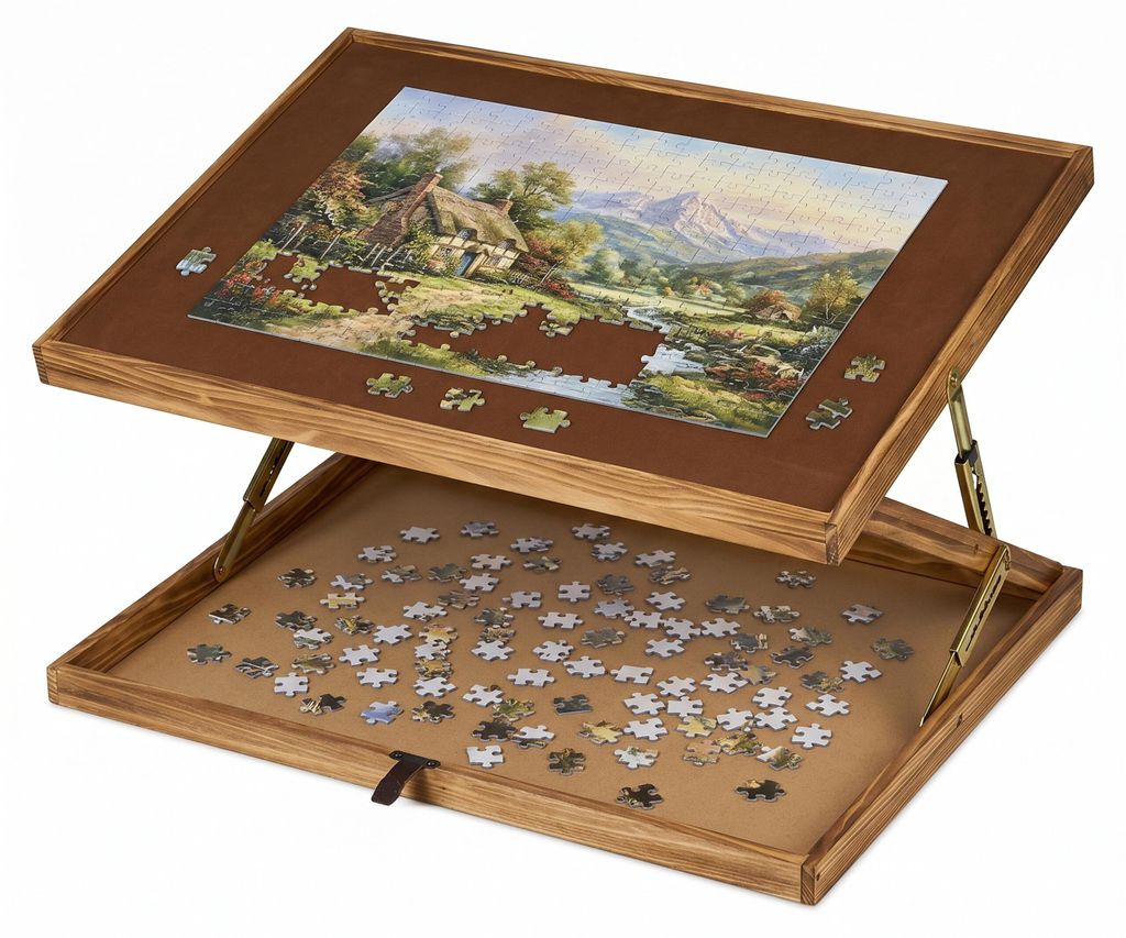 Relaxdays Puzzletisch, wendbare Puzzleablage für 1000 & Produktbild 