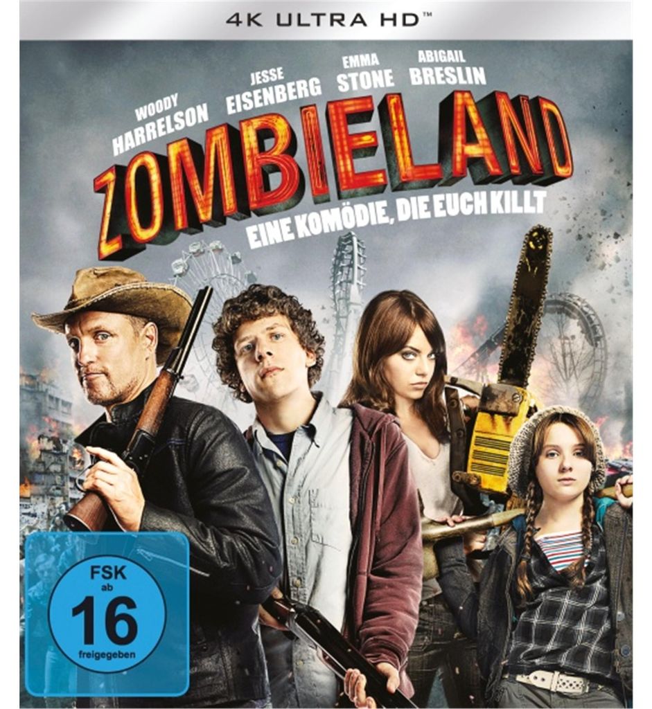 PLAION Zombieland (4K-UHD), Film, Blu-ray, Deutsch, Englisch, Französisch, Italienisch, Spanisch, 88 min, Zombieland, Horror