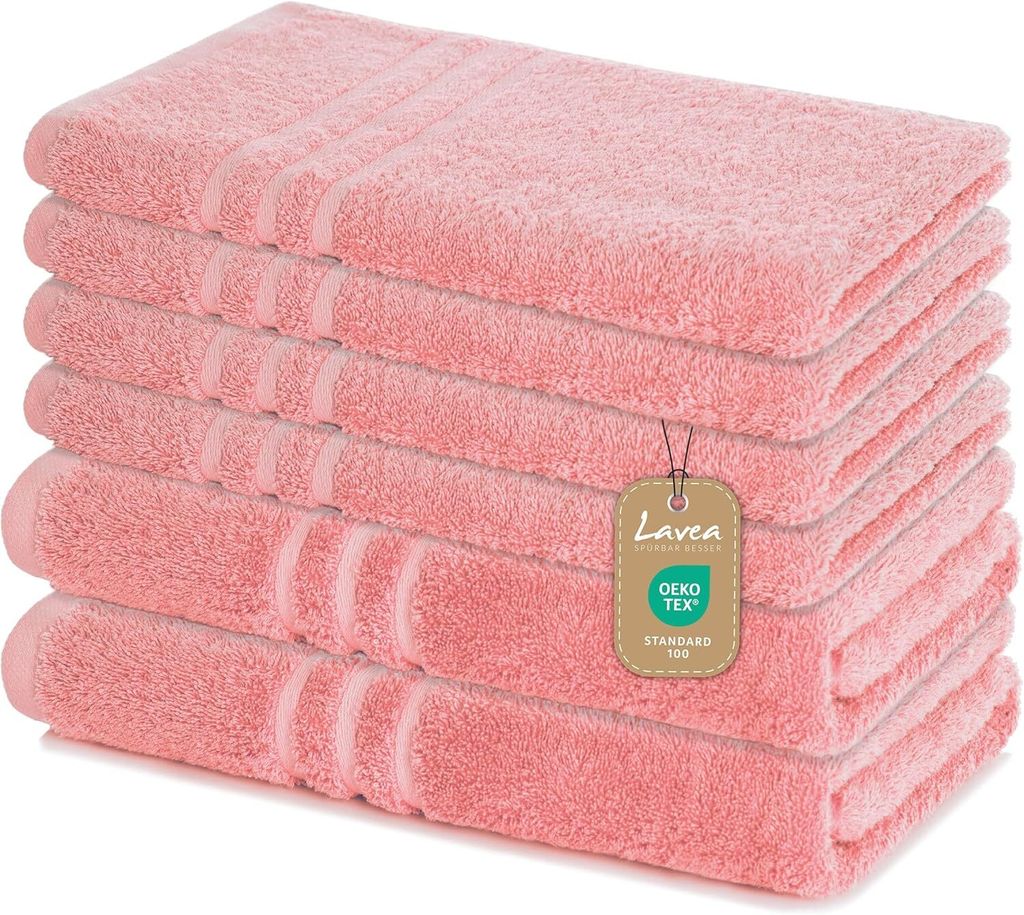 Zestaw 6 ręczników Lavea® – 100% bawełna, 4 ręczniki 50 x Zdjęcie produktu 