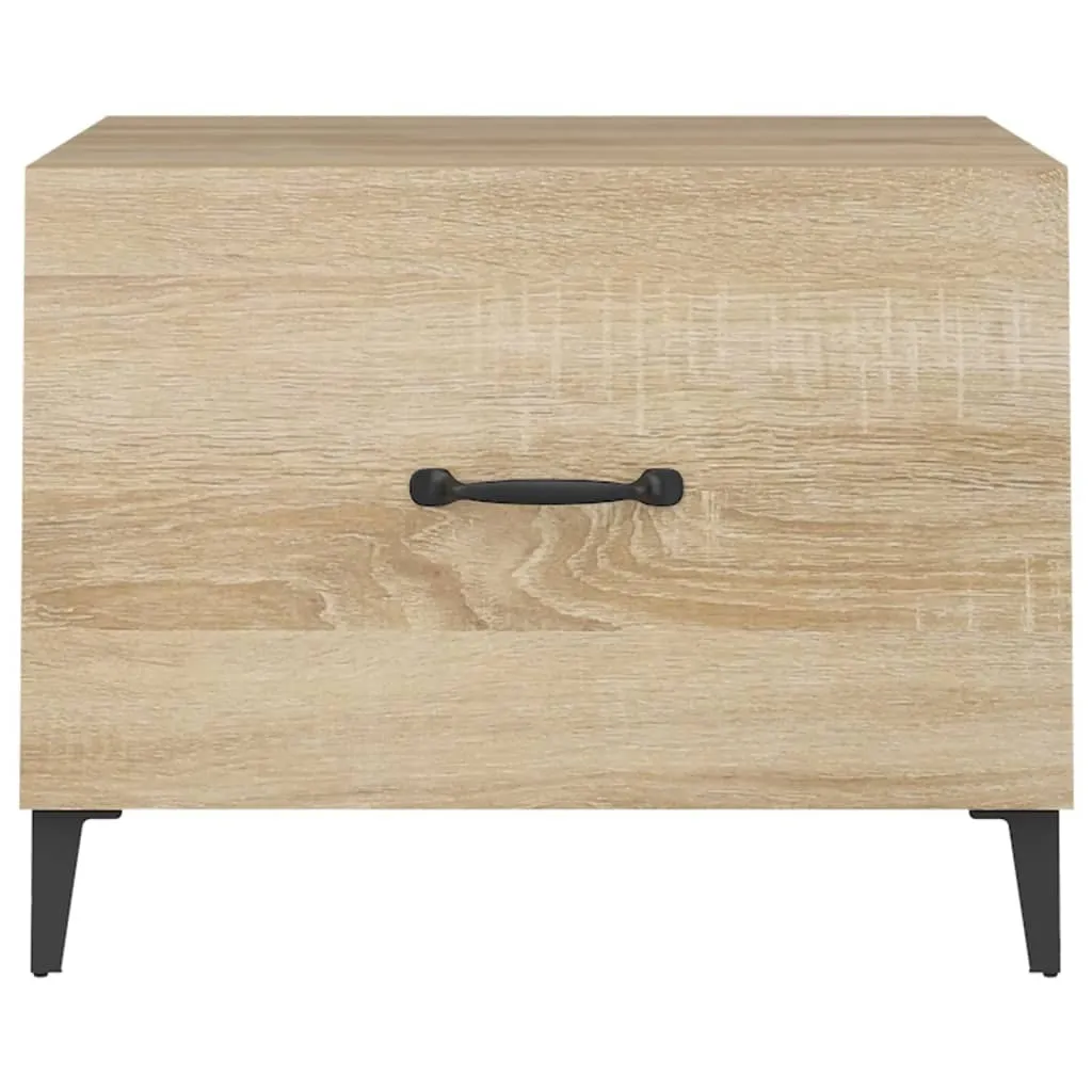 Acquista SYFAX Tavolino Basso 50x50 Rovere Sonoma e Metallo Online - 6