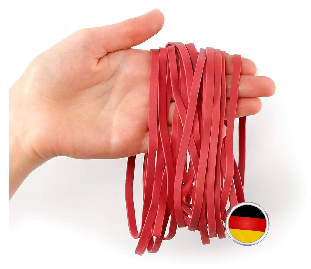 50 große Gummibänder rund – 5 mm breit, elastisch & stabil – aus Naturkautschuk – wiederverwendbar & langlebig – Gummiringe für Haushalt...