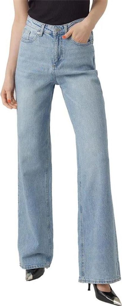 Vero Moda Tessa Straight Fit Ra339 Hochtaillierte Jeans Blau 34 / 32 Damen Blau 34