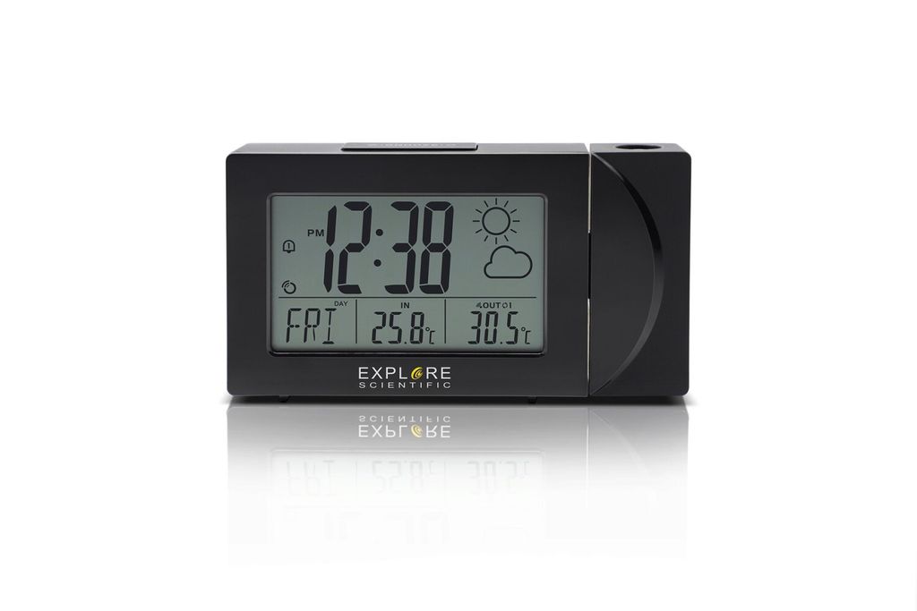 Explore Scientific RPW3008 Digitaler Wecker Schwarz Produktbild 