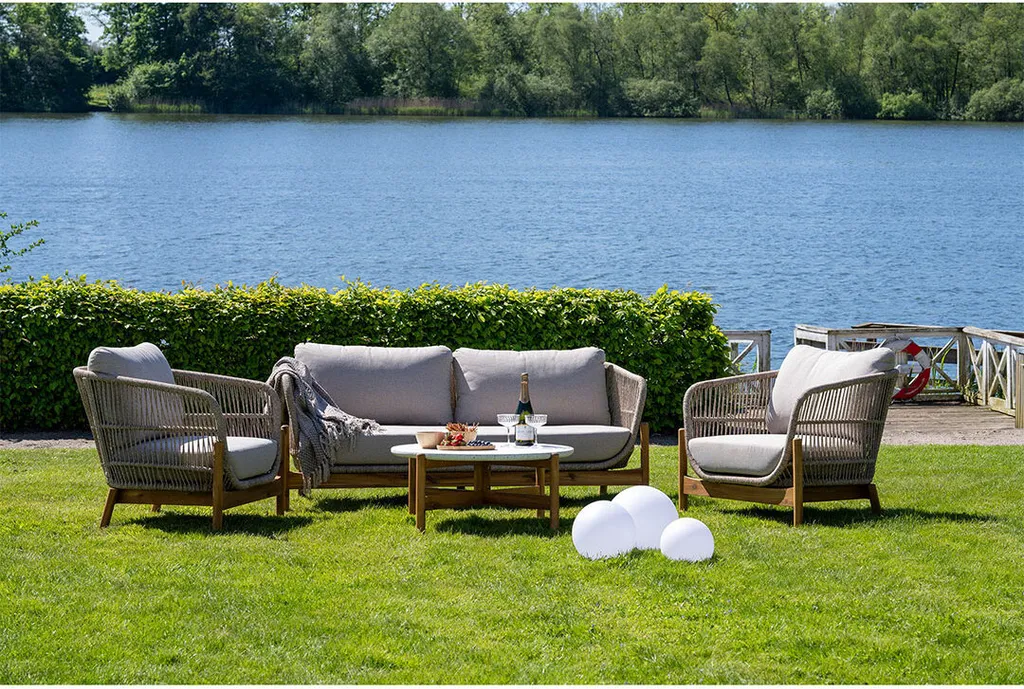 Table basse ronde Terracina Ø85cm pour optimiser un petit salon - 5