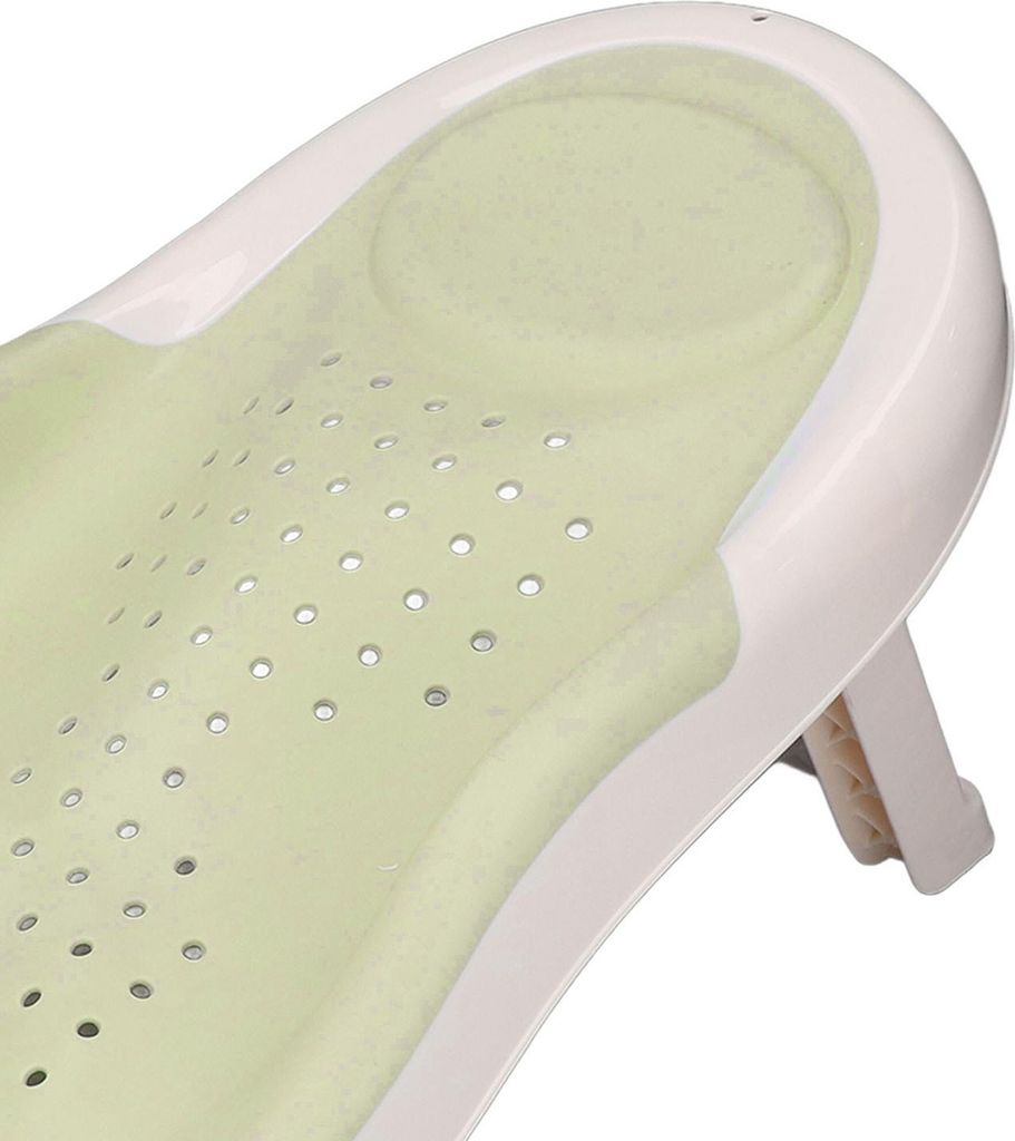 Faltbare Babybadewanne mit Thermometer, rutschfest, ergonomisch, grün