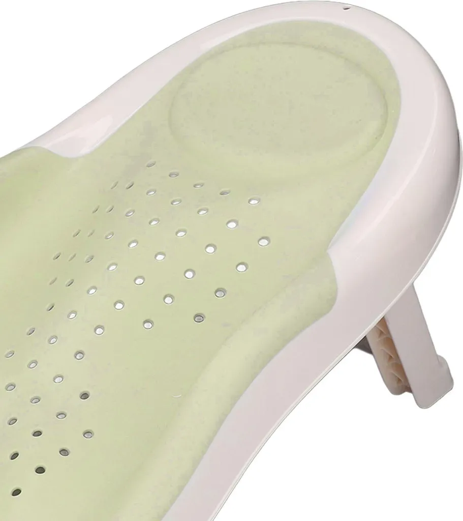 Bagnetto Pieghevole Design Verde Ergonomico per Bebè Moderni