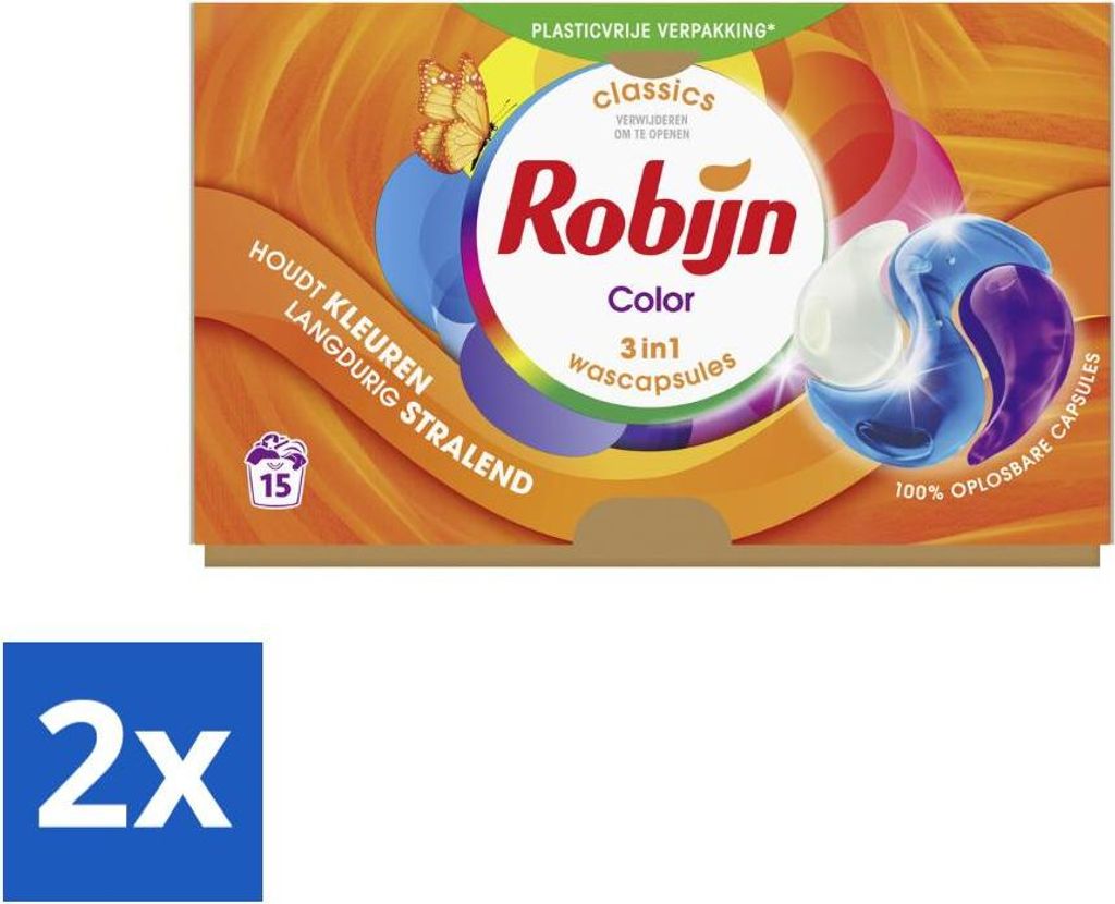 Robijn - 3-in-1 Color - Waschkapseln - 15 Wäschen - Produktbild 