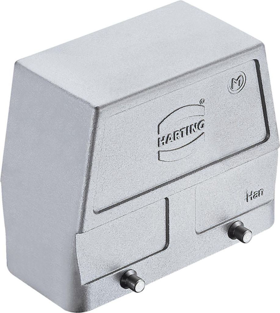 HARTING Han 16B EMV / High Temp Tüllengehäuse hoch, 1xM32 seitlicher Kabelabgang, für 2 Bügel (am Unterteil)
