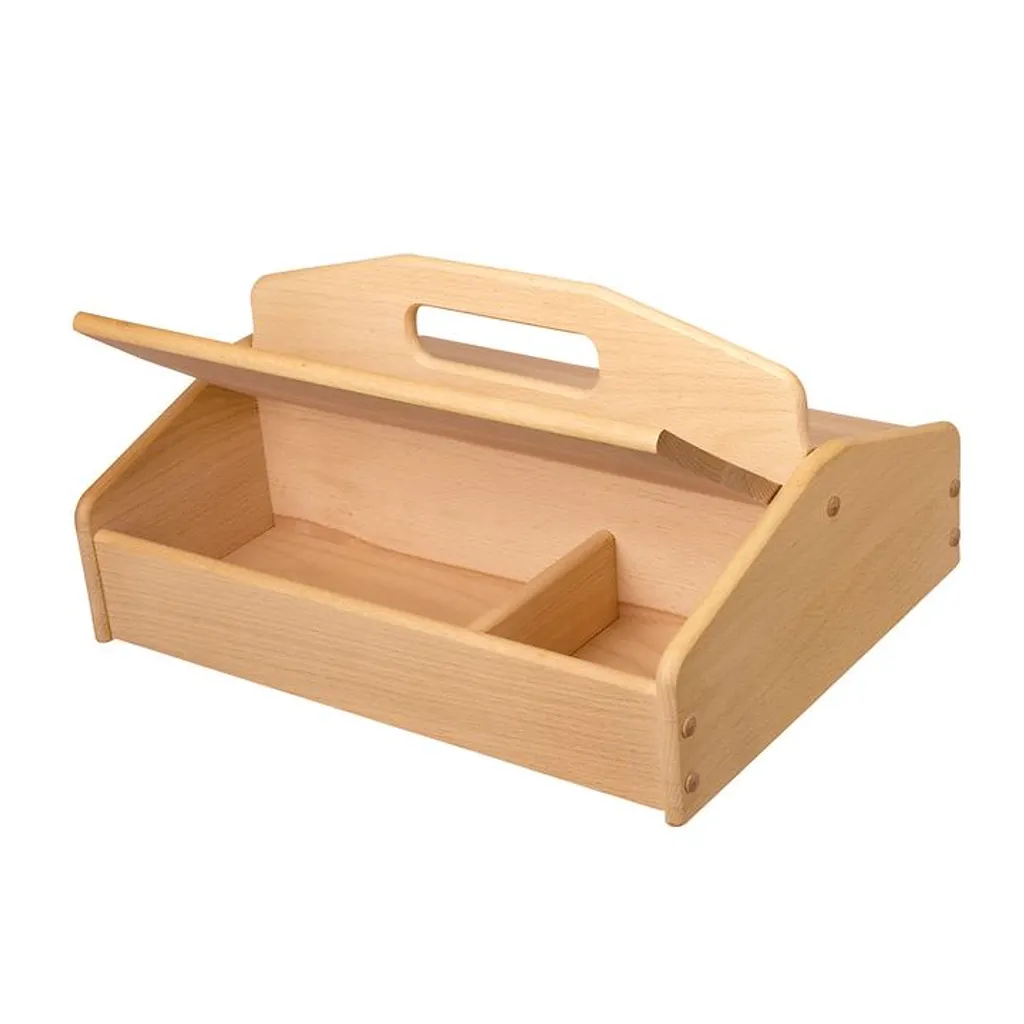 Coffret de cirage Redecker en bois de hêtre non garni - Boîte vide