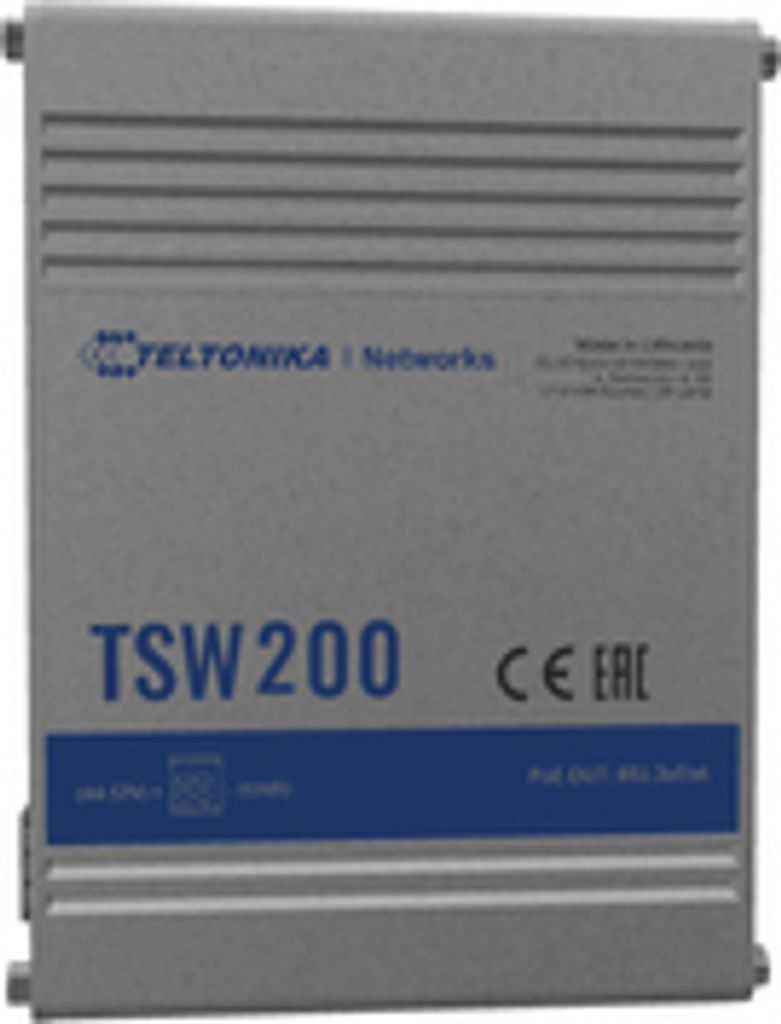 Teltonika TSW200 - Unmanaged - Gigabit Ethernet (10/100/1000) - Power over Ethernet (PoE) - Rack-Einbau - Wandmontage
