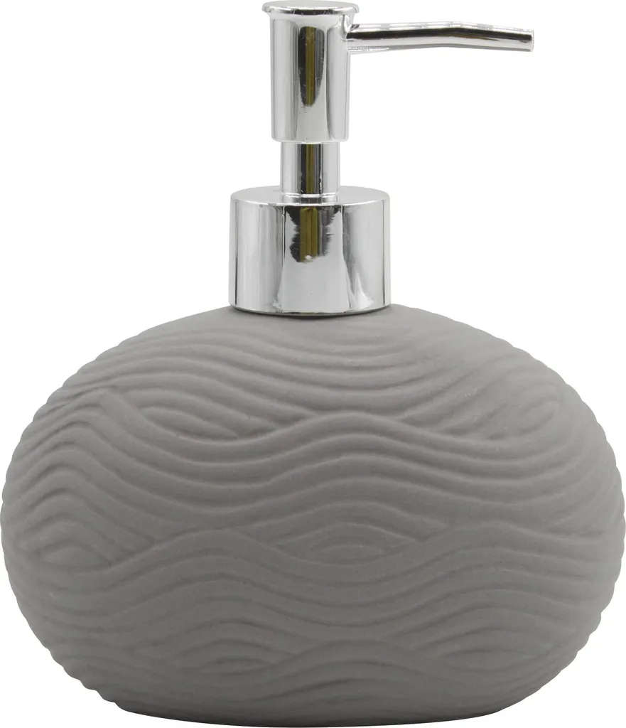 Dispenser Sapone Nero Opaco Onda | Arredo Bagno Minimalista Chic