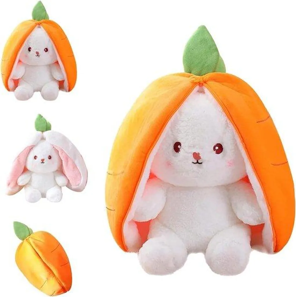 Lapin de Pâques pour chasse aux œufs peluche enfant 18 cm doudou de fête