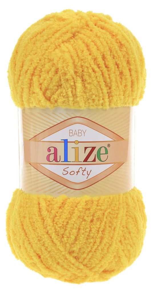 Alize Baby Softy 216 Gelb – weiches Mikropolyester-Garn Produktbild 