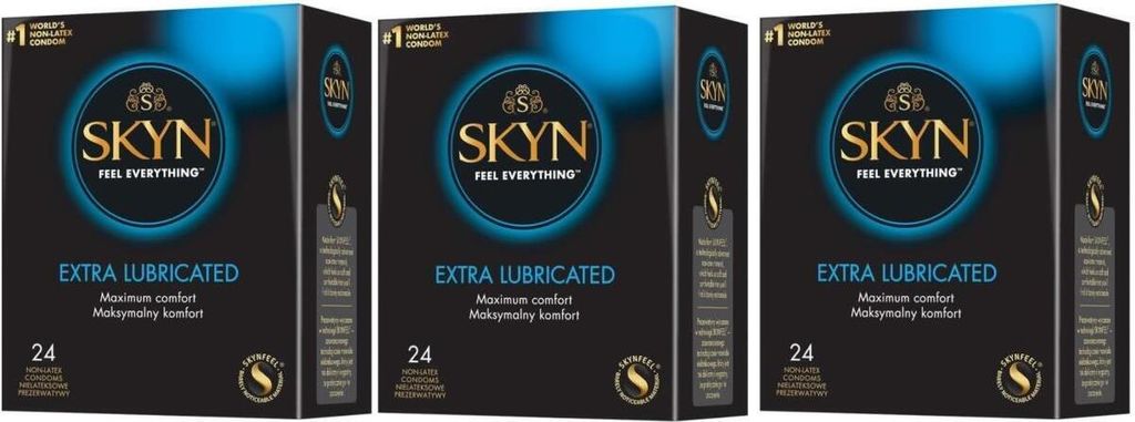 72 Stück Kondome SKYN Extra Lube Extra Feucht Latexfrei Gefühlsecht 53mm Breite