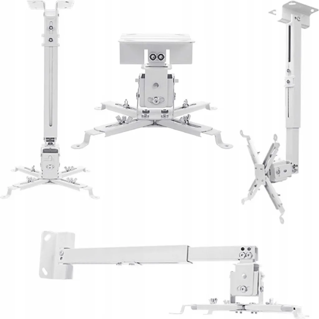 Support Projecteur Stable - Évitez les Vibrations - Fixation 25kg Blanc
