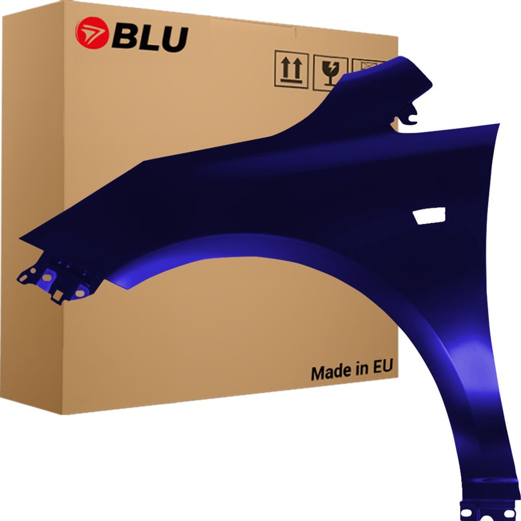 BLU Kotflügel Passend für Opel Corsa E Z20Z Links Blau Royalblau | 2014-2019 | Vorderseite Vorne | Lackiert | Einbaufertig