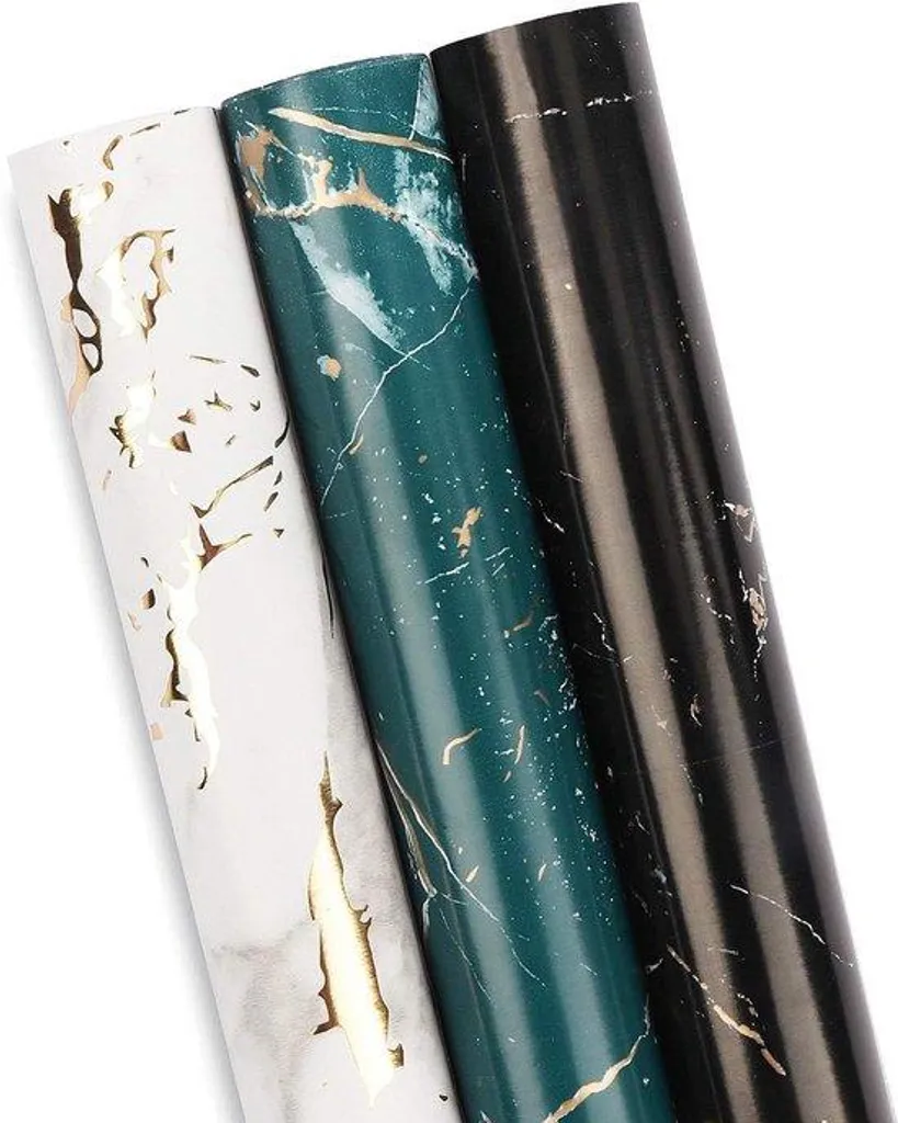 Papier cadeau marbré 39 m² - 3 rouleaux de 305 m - Qualité supérieure