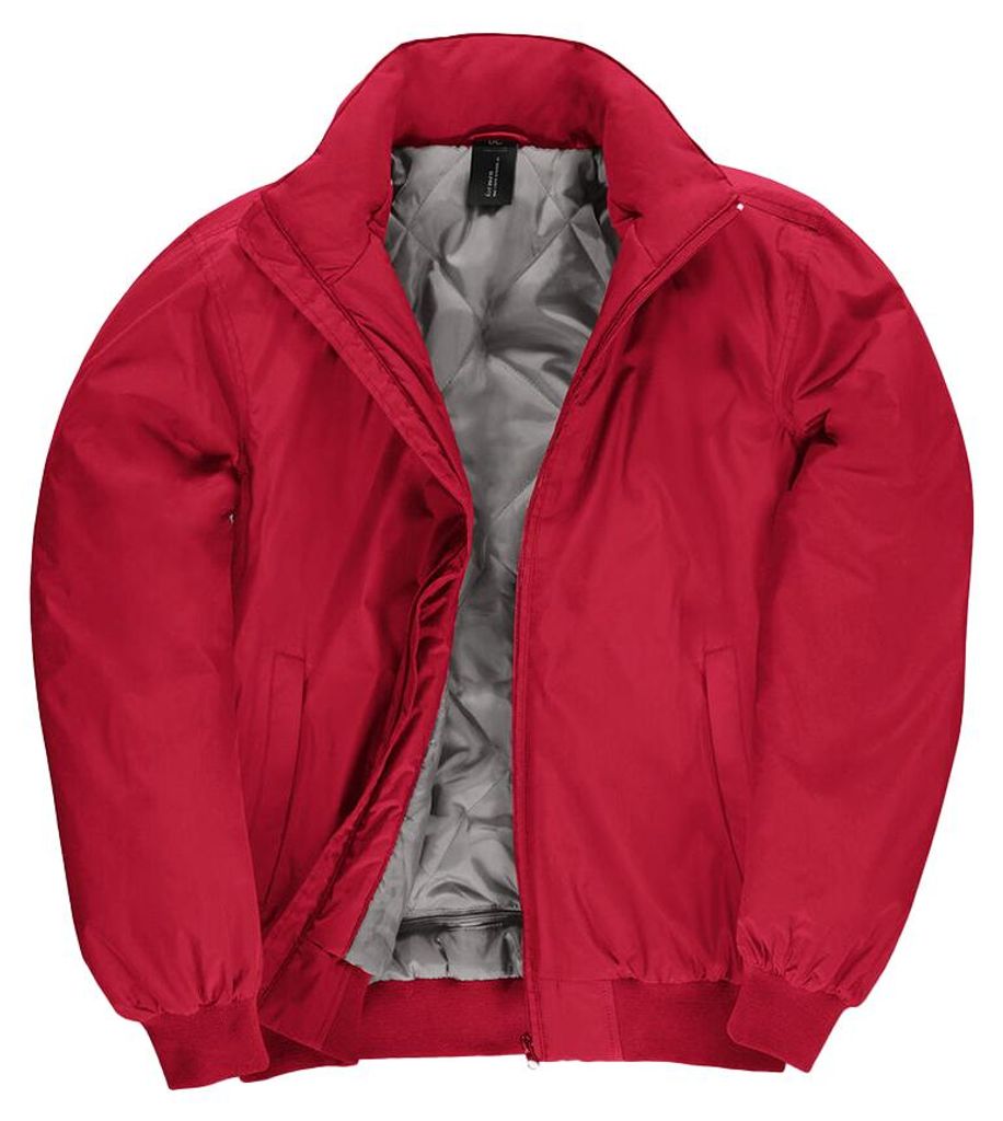 B&C - "Crew" Bomberjacke für Herren FK3024 (3XL) (Rot/Warmes Grau)