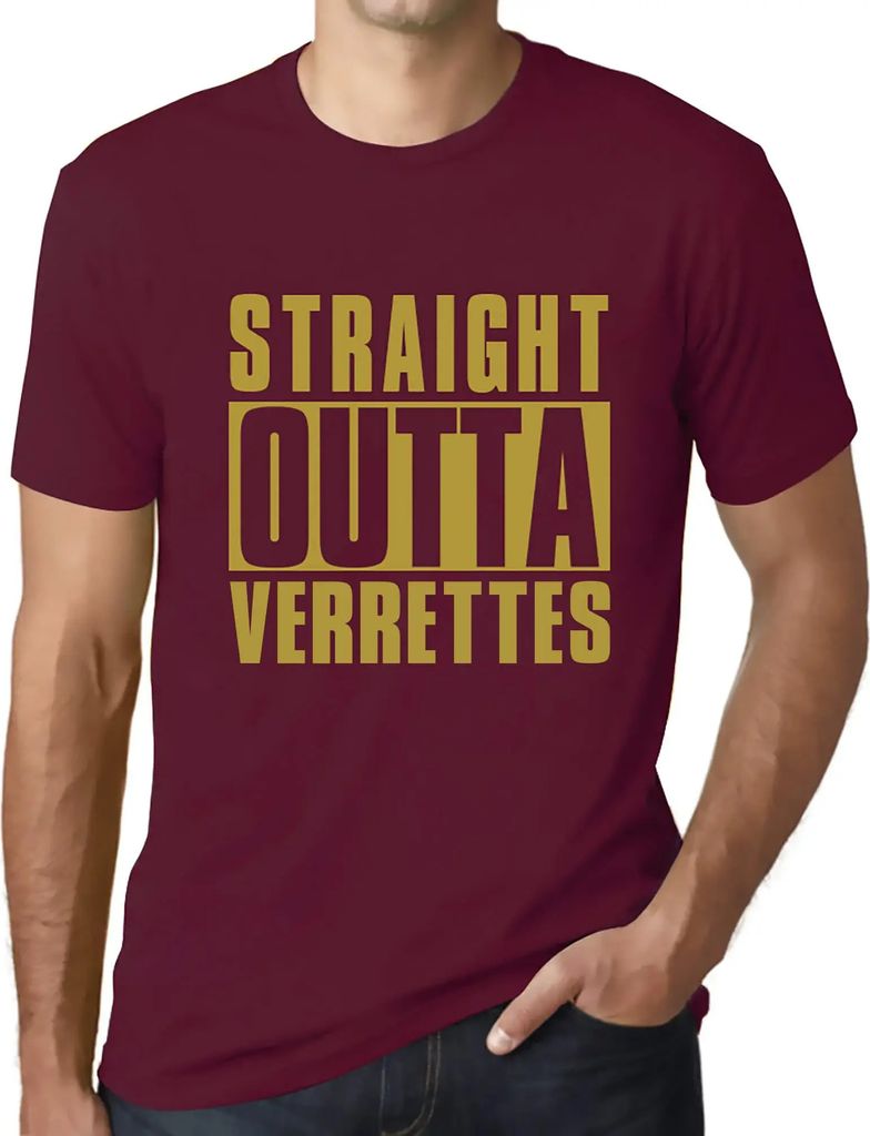 Herren Grafik T-Shirt Straight Outta Verrettes Öko-Verantwortlich Vintage Jahrgang Kurzarm Lustige Druck Geburtstag Geschenk Mann