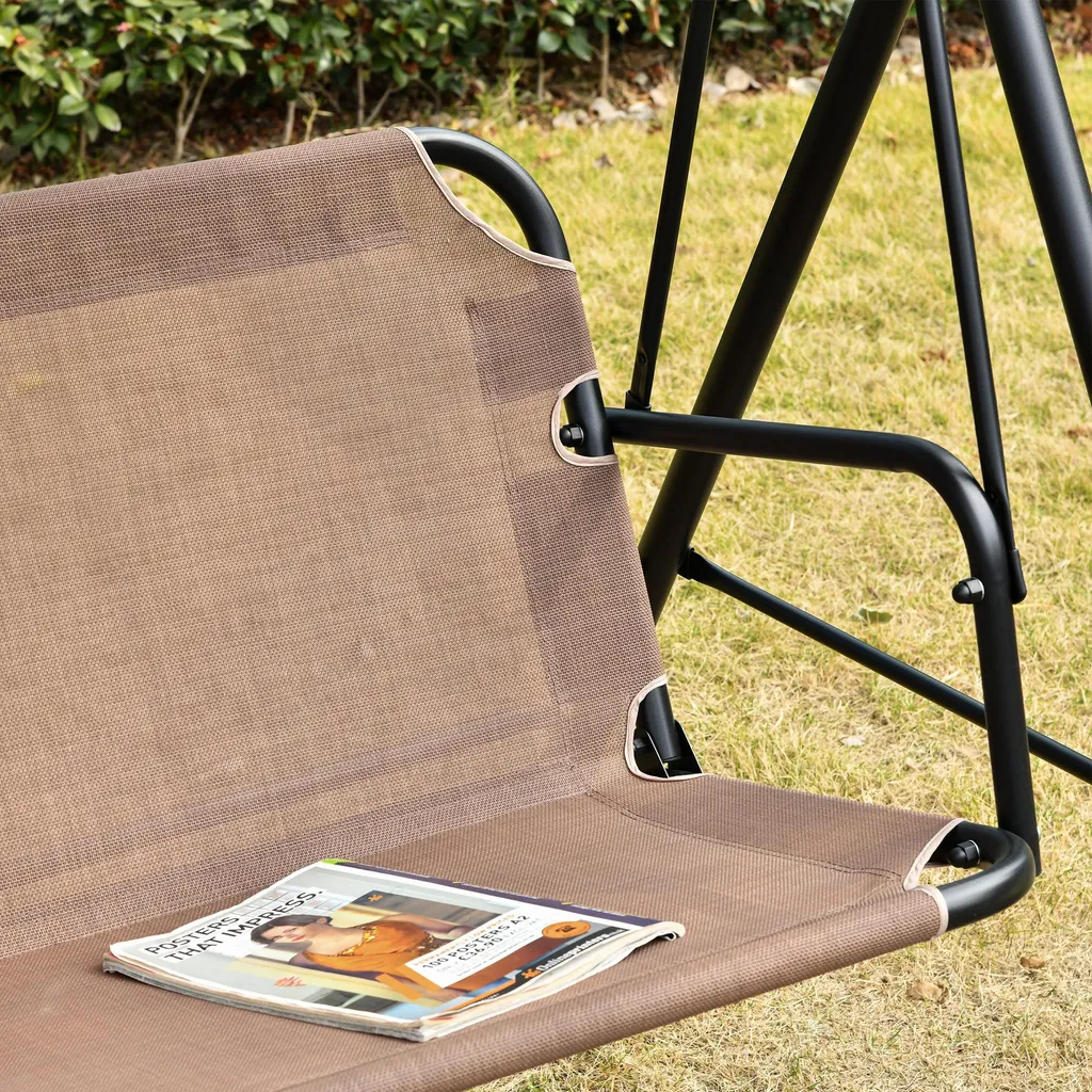 Fauteuil à bascule et balancelle de jardin 2 places structure robuste