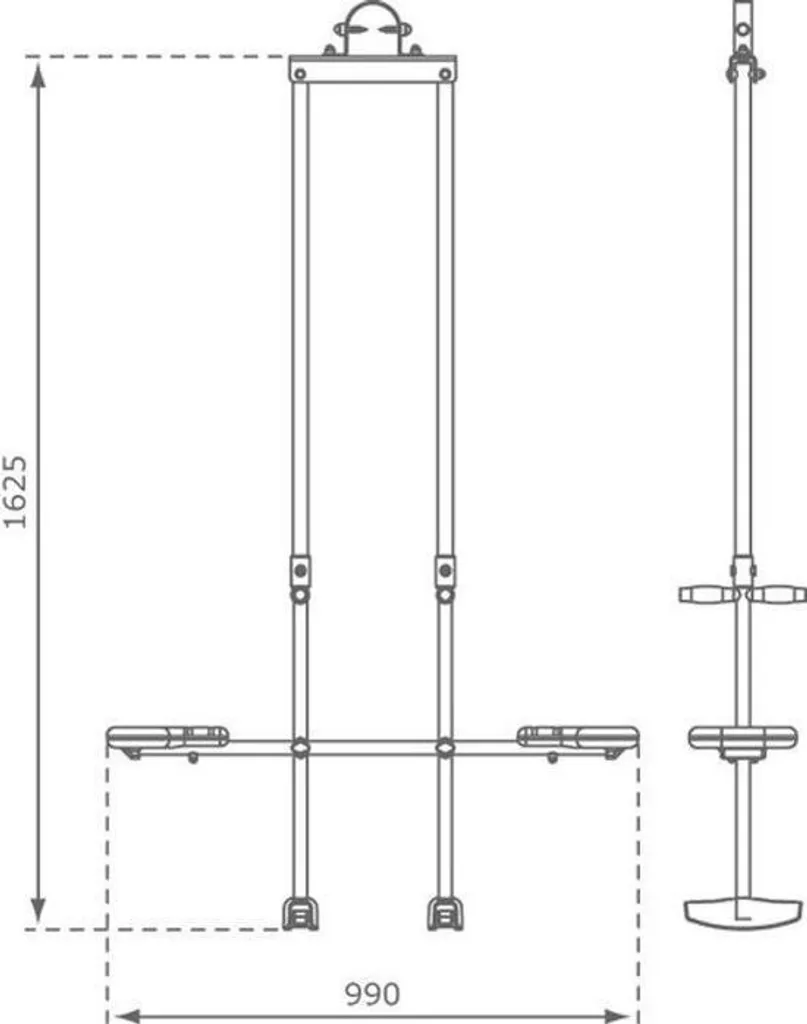Balançoire Flex réglable en hauteur, structure acier robuste et durable