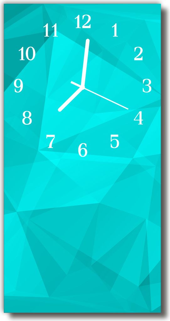 Tulup Glasuhr Wanduhr Küchenuhr Echt-Glas 30x60 Muster Grün