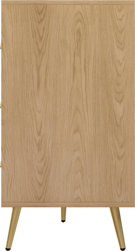 Commode Fortuna Lai 6 Tiroirs : Rangement Stable et Design Géométrique