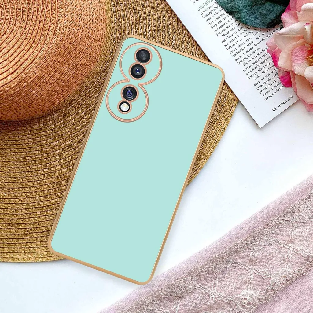 HAOYE Cover Honor 70 Verde Scuro Con Anello 360° - Custodia In TPU Morbido Con Bordo Galvanizzato E Supporto Magnetico - 3