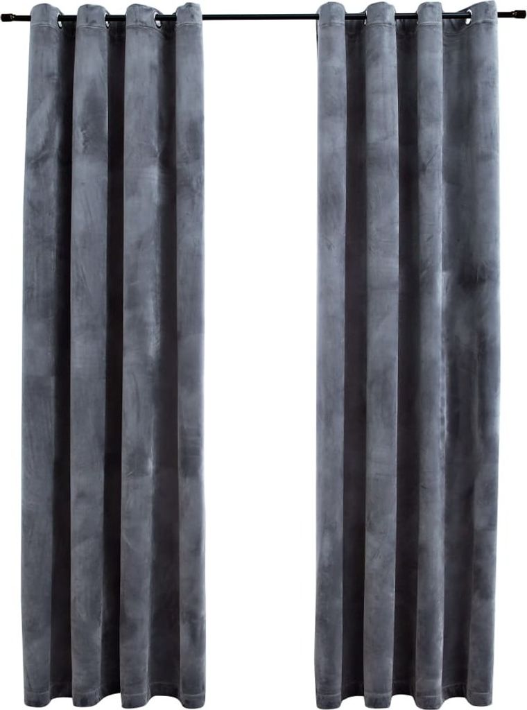 vidaXL Rideaux occultants avec œillets 2 pcs. velours Image du produit 