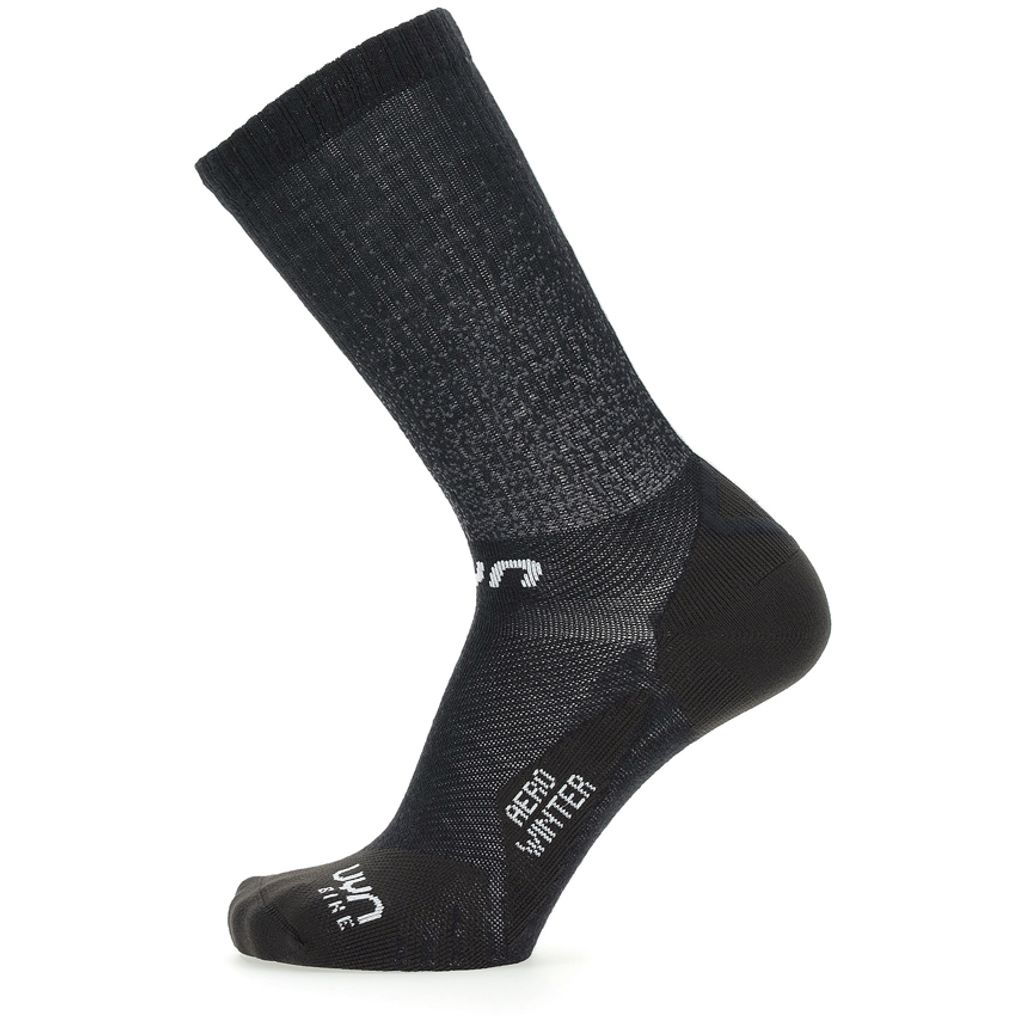 UYN Klassische Fahrradsocken - AERO WINTER LADY - Weiß/Schwarz 41-42