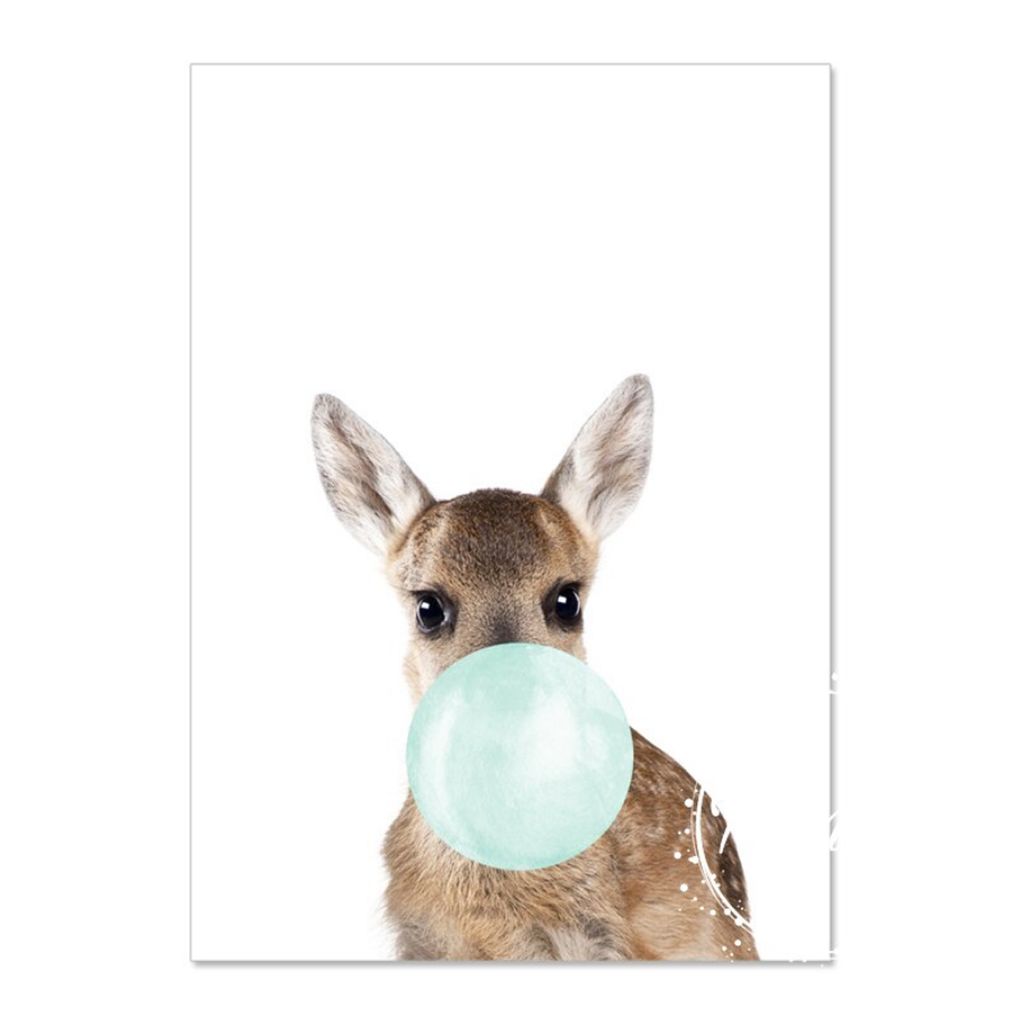 TPFLiving Kunstdruck LW-1304 (OHNE RAHMEN) Poster - Leinwand - Wandbild - Hochauflösender Giclée-Druck, langlebig und hochwertig - Giraffe, Zebra...